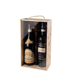Holzkiste Tommasi mit Amarone und Valpolicella Ripasso